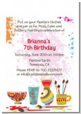 Pottery Painting - Birthday Party Petite Invitations Pottery Painting - Birthday Party Petite Invitations