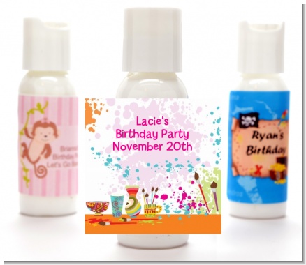 Pottery Painting - Personalized Birthday Party Lotion Favors