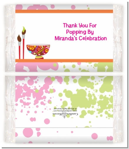 Pottery Painting - Personalized Popcorn Wrapper Birthday Party Favors