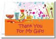 Pottery Painting - Birthday Party Thank You Cards thumbnail