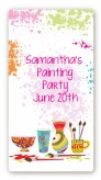 Pottery Painting - Custom Rectangle Birthday Party Sticker/Labels