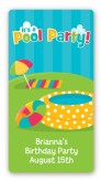 Pool Party - Custom Rectangle Birthday Party Sticker/Labels