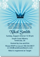 Prince Royal Crown - Baby Shower Invitations