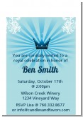 Prince Royal Crown - Birthday Party Petite Invitations