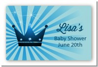 Prince Royal Crown - Baby Shower Landscape Sticker/Labels