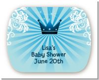 Prince Royal Crown - Personalized Baby Shower Rounded Corner Stickers