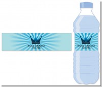 Prince Royal Crown - Personalized Baby Shower Water Bottle Labels