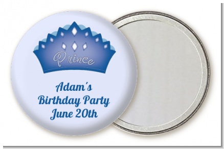 Prince Crown - Personalized Birthday Party Pocket Mirror Favors
