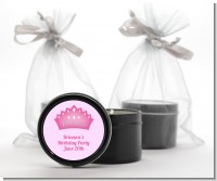 Princess Crown - Baby Shower Black Candle Tin Favors