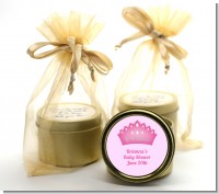 Princess Crown - Baby Shower Gold Tin Candle Favors