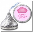 Princess Crown - Hershey Kiss Birthday Party Sticker Labels thumbnail