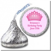 Princess Crown - Hershey Kiss Birthday Party Sticker Labels