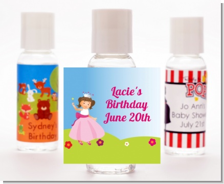 Princess Rolling Hills - Personalized Birthday Party Hand Sanitizers Favors