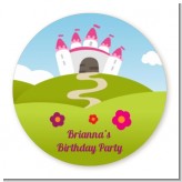 Princess Rolling Hills - Round Personalized Birthday Party Sticker Labels
