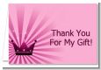 Princess Royal Crown - Birthday Party Thank You Cards thumbnail