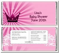 Princess Royal Crown - Personalized Baby Shower Candy Bar Wrappers