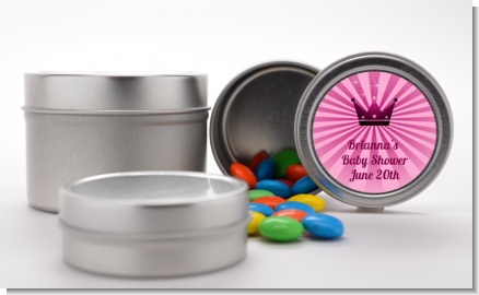 Princess Royal Crown - Custom Baby Shower Favor Tins