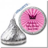 Princess Royal Crown - Hershey Kiss Baby Shower Sticker Labels