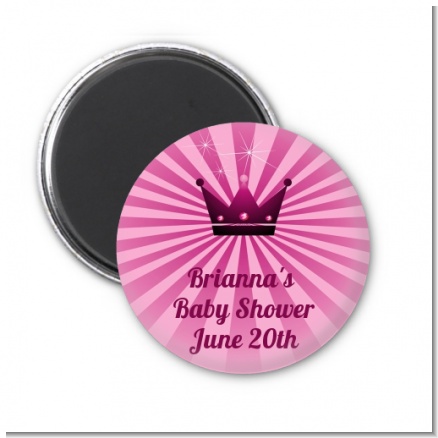 Princess Royal Crown - Personalized Baby Shower Magnet Favors