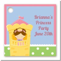 Princess in Tower - Personalized Birthday Party Card Stock Favor Tags