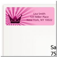 Princess Royal Crown - Baby Shower Return Address Labels