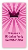 Princess Royal Crown - Custom Rectangle Birthday Party Sticker/Labels