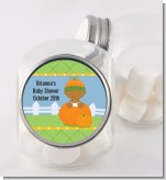 Pumpkin Baby African American - Personalized Baby Shower Candy Jar