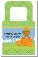 Pumpkin Baby African American - Personalized Baby Shower Favor Boxes