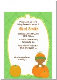 Pumpkin Baby African American - Baby Shower Petite Invitations