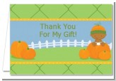 Pumpkin Baby African American - Baby Shower Thank You Cards