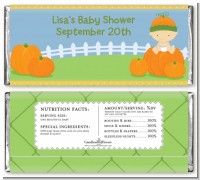 Pumpkin Baby Asian - Personalized Baby Shower Candy Bar Wrappers