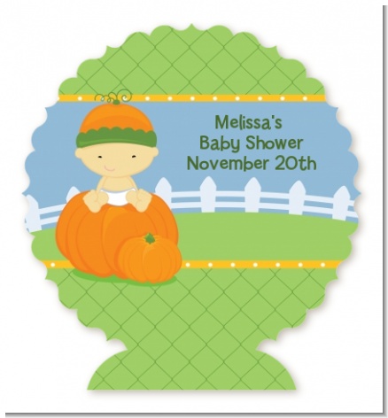 Pumpkin Baby Asian - Personalized Baby Shower Centerpiece Stand