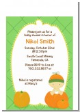 Pumpkin Baby Asian - Baby Shower Petite Invitations