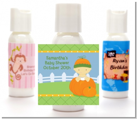 Pumpkin Baby Asian - Personalized Baby Shower Lotion Favors