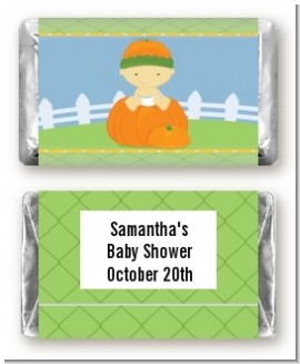 Pumpkin Baby Asian - Personalized Baby Shower Mini Candy Bar Wrappers