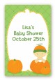 Pumpkin Baby Asian - Custom Large Rectangle Baby Shower Sticker/Labels thumbnail