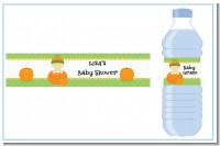 Pumpkin Baby Asian - Personalized Baby Shower Water Bottle Labels