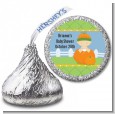 Pumpkin Baby Caucasian - Hershey Kiss Baby Shower Sticker Labels thumbnail