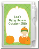 Pumpkin Baby Caucasian - Baby Shower Personalized Notebook Favor