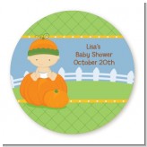 Pumpkin Baby Caucasian - Personalized Baby Shower Table Confetti