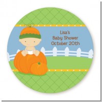 Pumpkin Baby Caucasian - Personalized Baby Shower Table Confetti