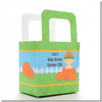 Pumpkin Baby Caucasian - Personalized Baby Shower Favor Boxes