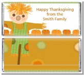 Pumpkin Patch Scarecrow Fall Theme - Personalized Thanksgiving Candy Bar Wrappers