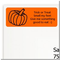 Pumpkin - Halloween Return Address Labels