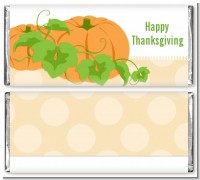 Pumpkin Trio Fall Theme - Personalized Thanksgiving Candy Bar Wrappers