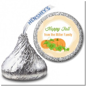 Pumpkin Trio Fall Theme - Hershey Kiss Halloween Sticker Labels