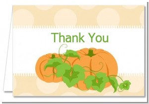 Pumpkin Trio Fall Theme - Thanksgiving Thank You Cards