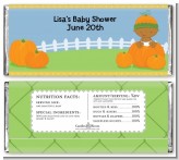 Pumpkin Baby African American - Personalized Baby Shower Candy Bar Wrappers