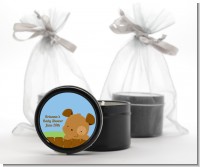 Puppy Dog Tails Boy - Baby Shower Black Candle Tin Favors