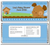 Puppy Dog Tails Boy - Personalized Baby Shower Candy Bar Wrappers